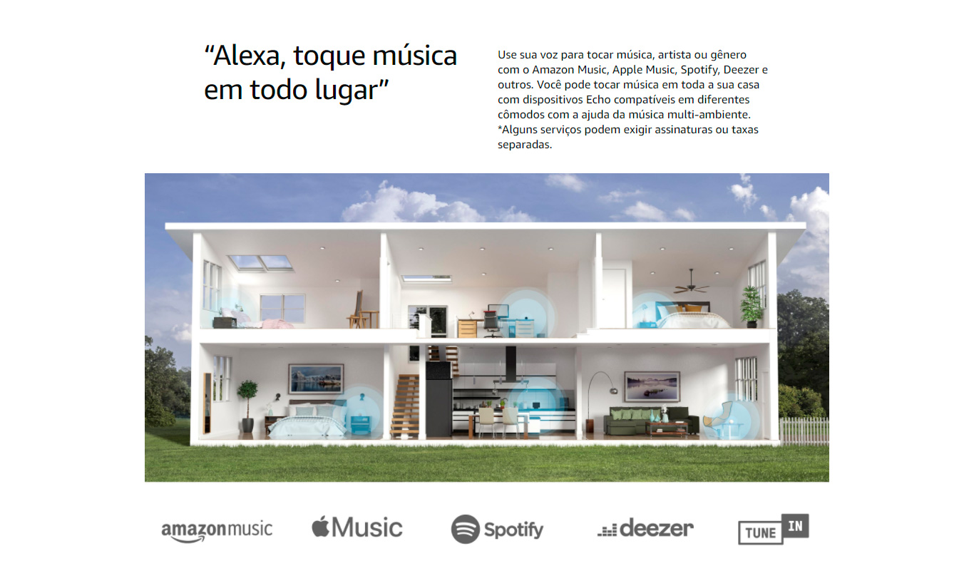 Amazon Echo Dot 4ª geração Smart Speaker com Relógio e Alexa - Branca